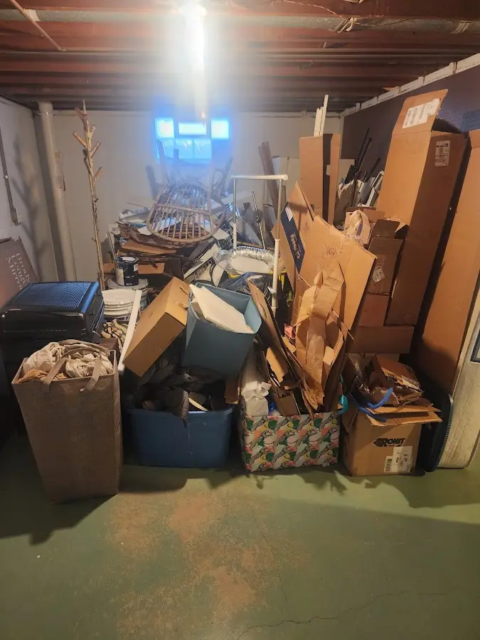 Roll-off dumpster container at job site for Construction Dumpster Rental in White Knoll